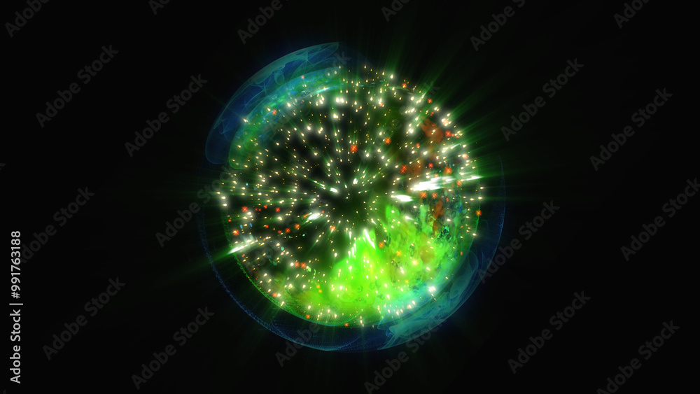 energy sector.Futuristic magical plasma circle glows in space.
energy sector.Futuristic magical plasma circle glows in space.
