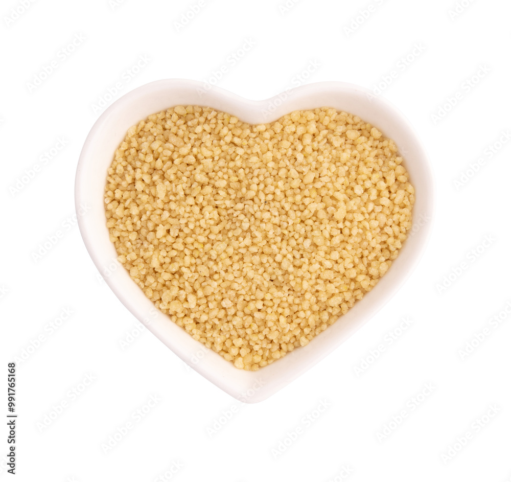dry couscous isolated on white dry couscous isolated on white