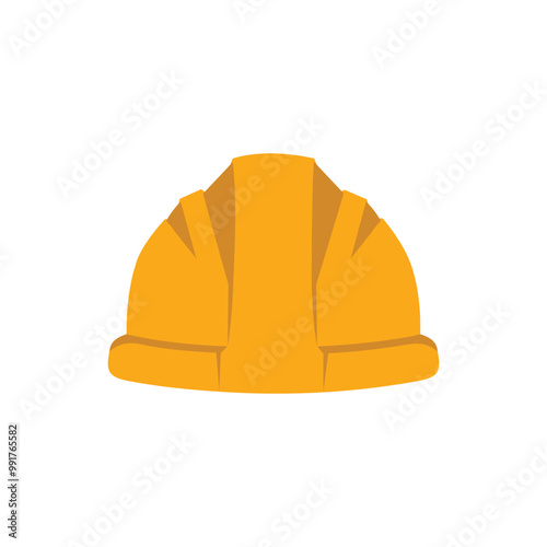 yellow hard hat,constrution worker cap logo icon vector