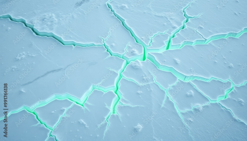 Cold brittle ice with glowing fractures for mobile wallpaper Cold brittle ice with glowing fractures for mobile wallpaper