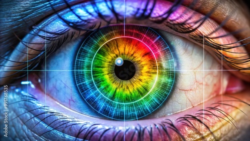 Comprehensive Pupil Dilation Chart for Eye Examination and Vision Assessment in Medical Practice photo