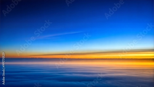 Soft Focus Horizon with Hazy Sky
