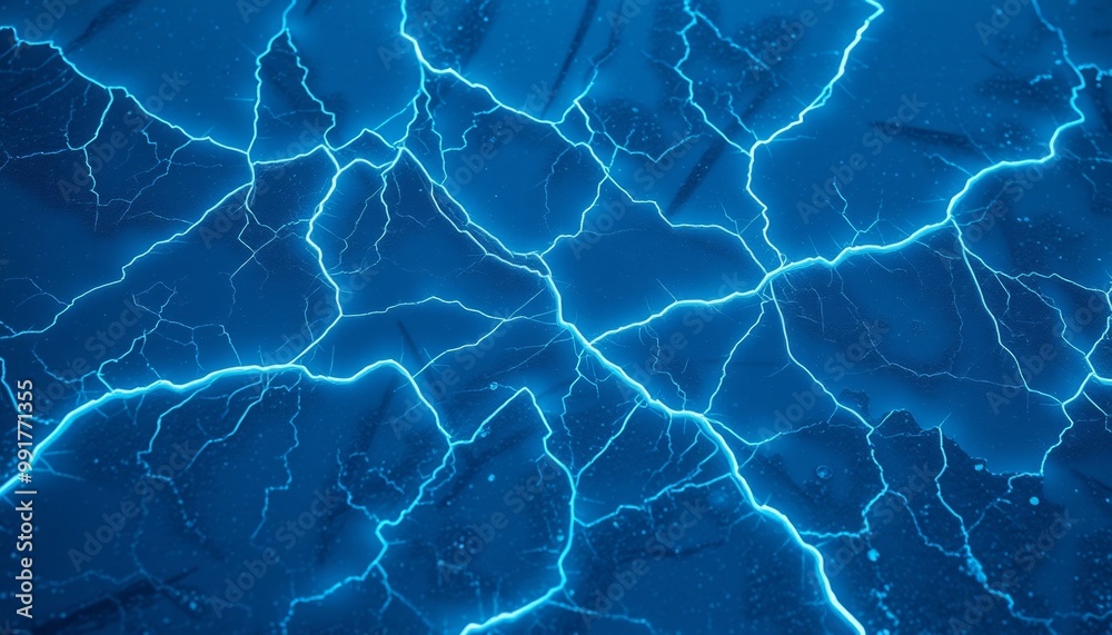 Fractured Ice Layer with Eerie Green Glow for Smartphone Cases