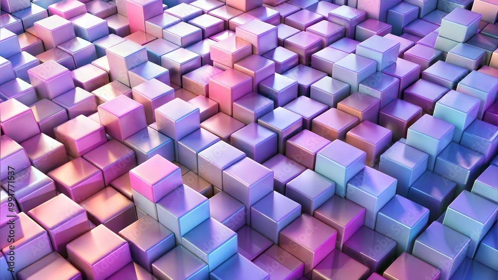 Abstract 3D Cube Pattern with Perspective Distortion Abstract 3D Cube Pattern with Perspective Distortion