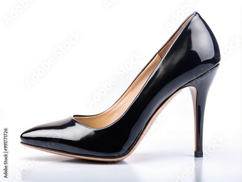 Elegant Classic Black Heels on a White Background Perfect for Fashion and Footwear Promotions