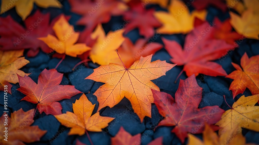 Vibrant autumn leaves in shades of red, orange, and yellow scattered on the ground, capturing the essence of the fall season in nature. Vibrant autumn leaves in shades of red, orange, and yellow scattered on the ground, capturing the essence of the fall season in nature.