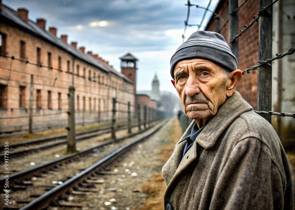 Obraz premium Historical Holocaust Images Capturing the Reality of Human Suffering and Resilience During War