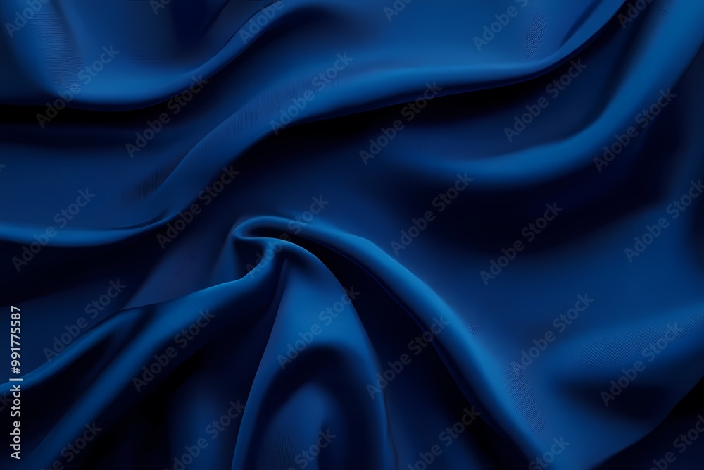Fototapeta premium Rich Sapphire Blue Fabric Background Texture