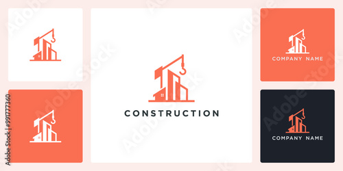 Vector of construction, logo and icon design template available, can be used in various media easily, editable