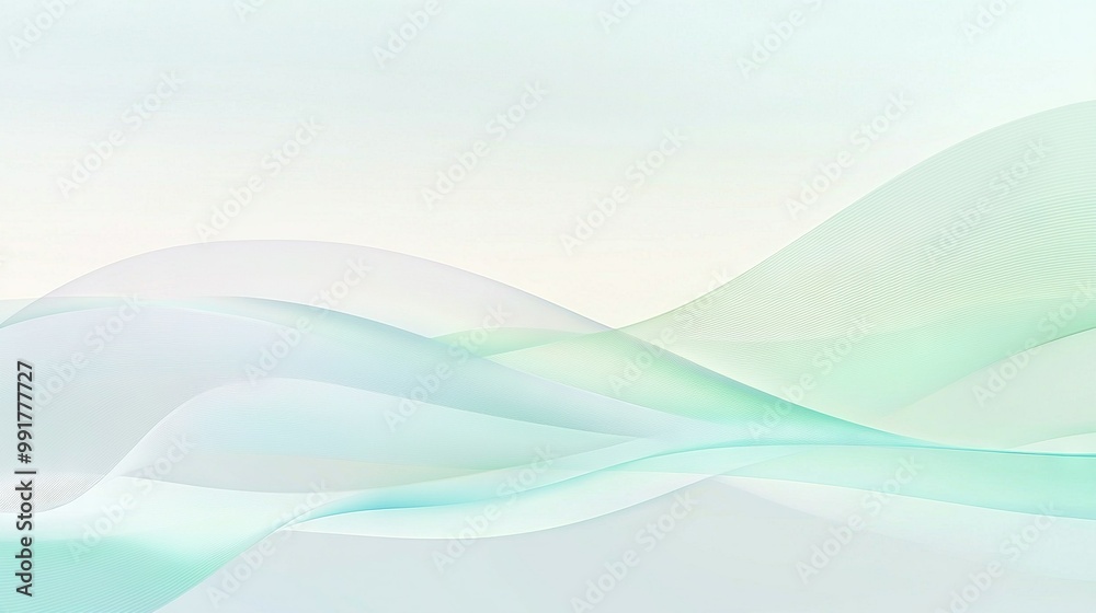 A blue and white abstract background with wavy lines on both sides A blue and white abstract background with wavy lines on both sides