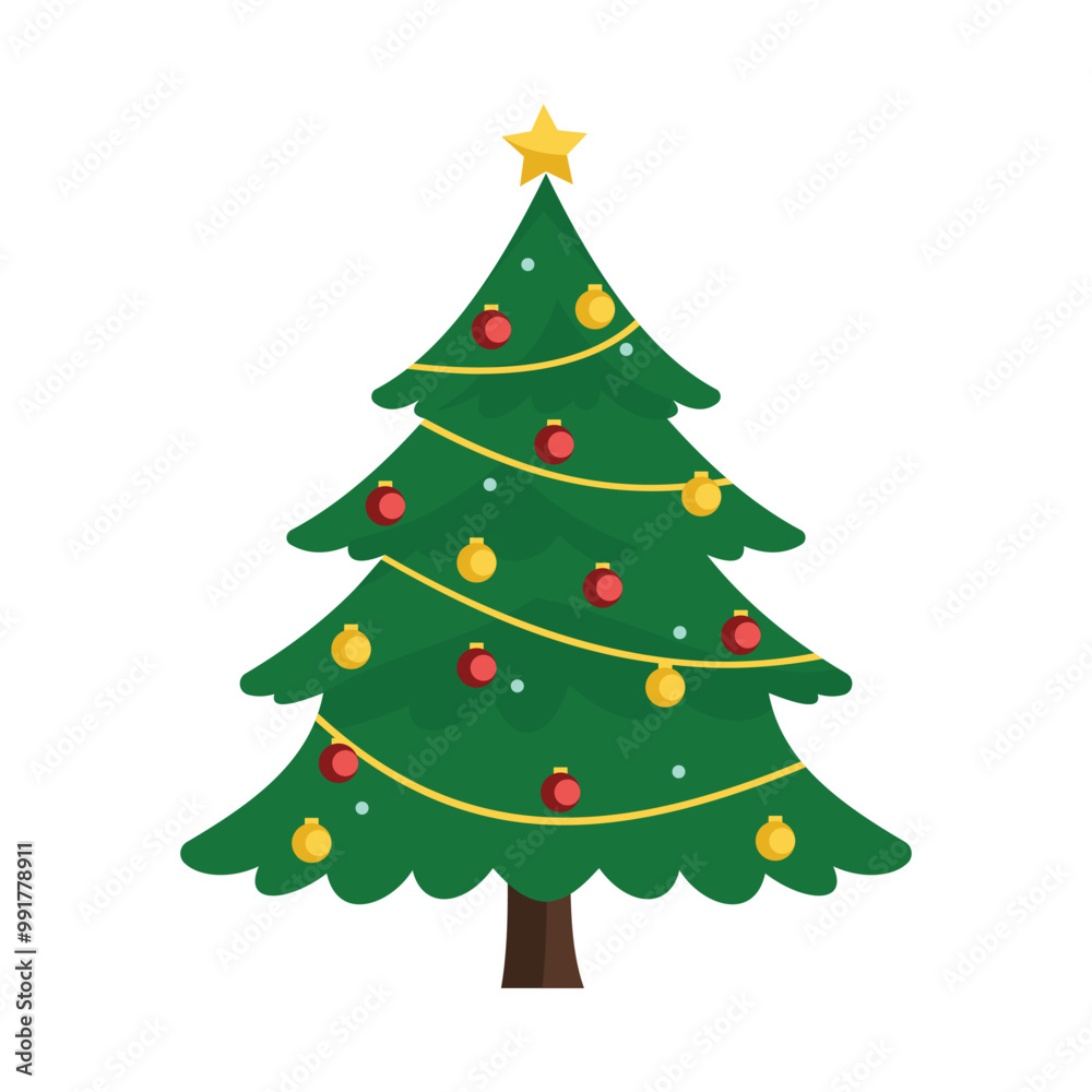 Christmas tree with bubble vector illustration Christmas tree with bubble vector illustration
