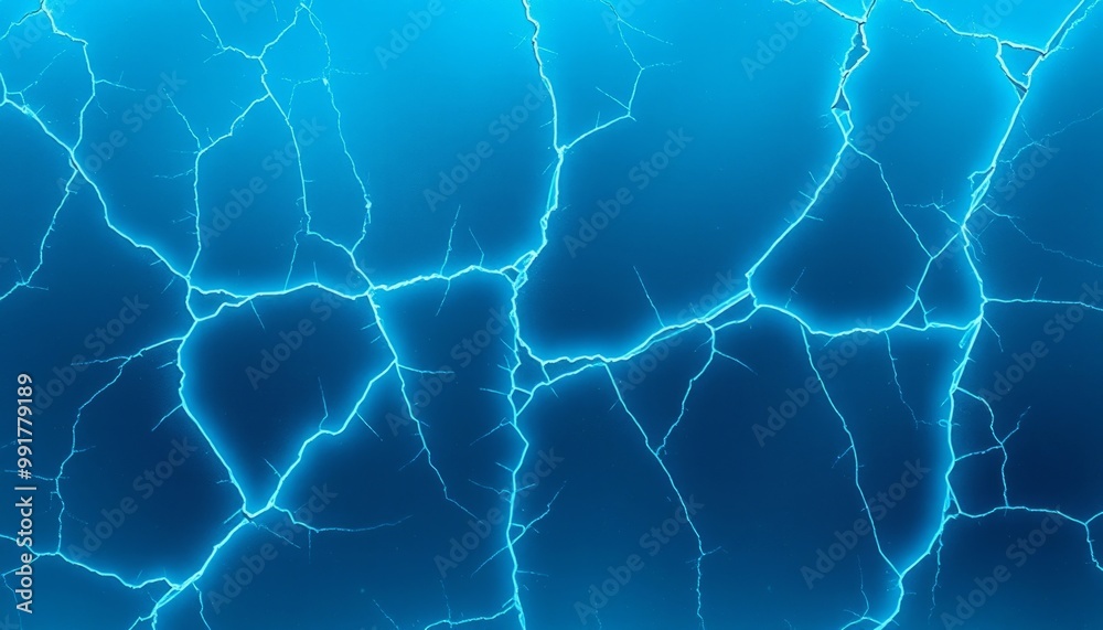 Glowing Cracks in Brittle Ice, Cold Abstract and Ethereal Design Glowing Cracks in Brittle Ice, Cold Abstract and Ethereal Design