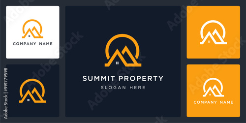 Vector of summit real estate, logo and icon design template available, can be used in various media easily, editable