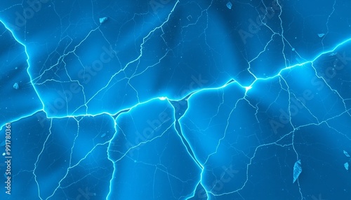 Cold Ice with Glowing Frosty Patterns