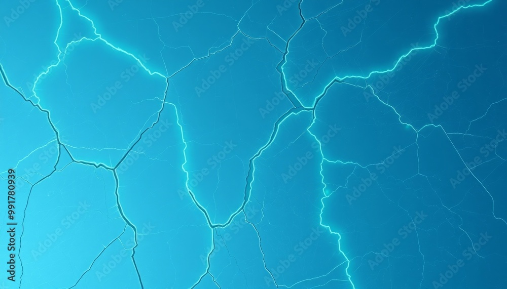 Fractured Ice with Eerie Green Light, Stunning Winter Design Fractured Ice with Eerie Green Light, Stunning Winter Design