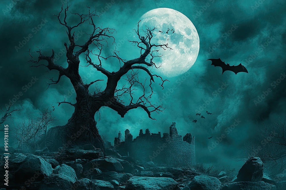 Fototapeta premium halloween night background