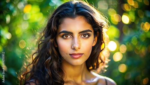 Radiant Olive Skin Complexion Showcasing Natural Beauty and Vibrant Skin Tone in Soft Lighting