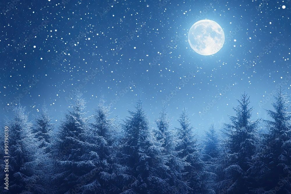 night landscape with moon night landscape with moon