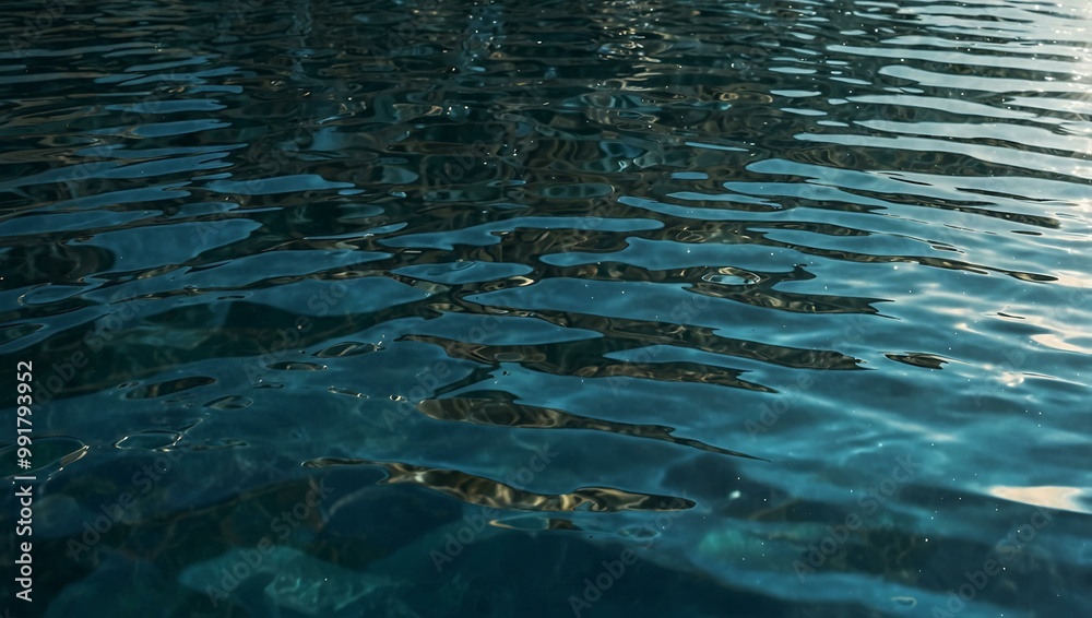 Shimmering aqua water surface reflecting sunlight. Shimmering aqua water surface reflecting sunlight.