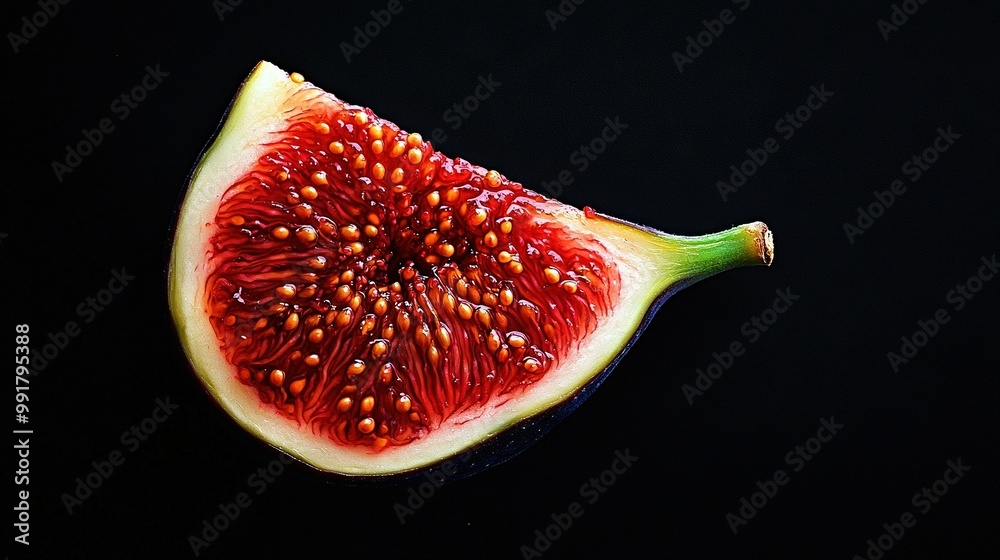 Close-up of a black fruit with water droplets inside Close-up of a black fruit with water droplets inside