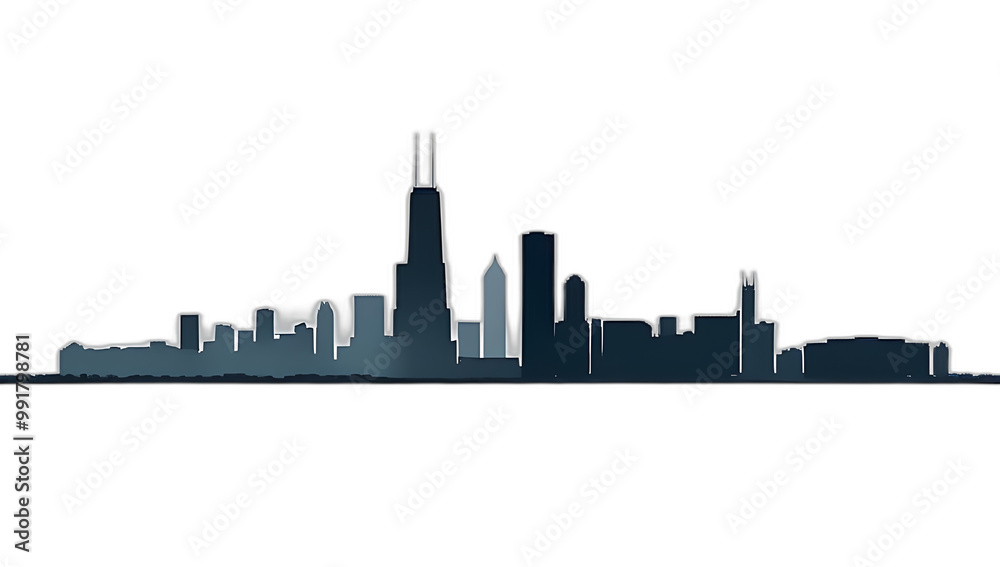 Naklejka premium chicago skyline