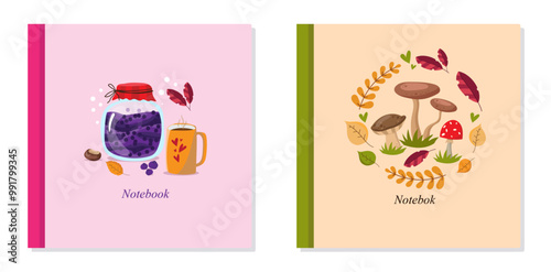 Notepad Front Cover Design with Nature Elements