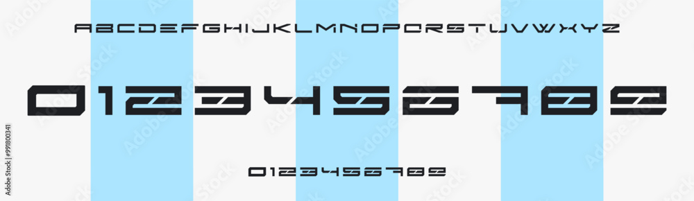 Futuristic angular font, sharp minimal numbers and letters, geometrical typeset for tech branding, sci-fi themes, user interfaces. Precise, sleek lines emphasize innovation and cutting-edge design Futuristic angular font, sharp minimal numbers and letters, geometrical typeset for tech branding, sci-fi themes, user interfaces. Precise, sleek lines emphasize innovation and cutting-edge design