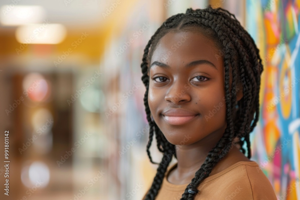 Smiling portrait of a female student Smiling portrait of a female student