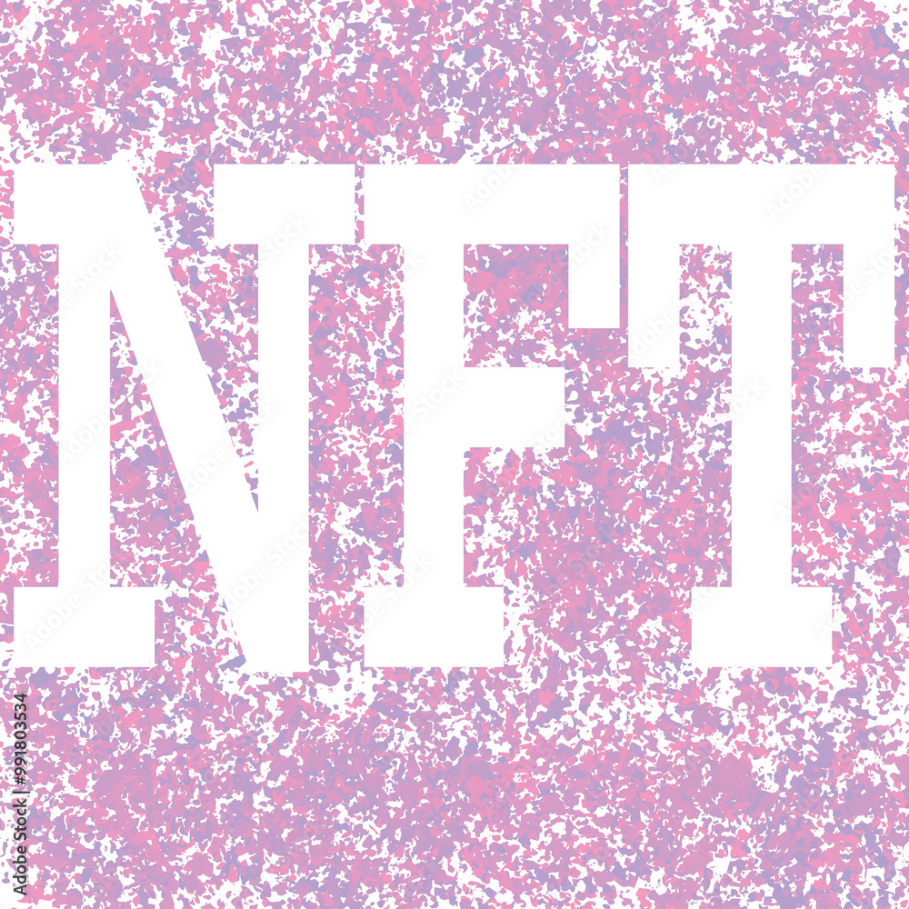 word text NFT or Non Fungible Token isolated with blue and magenta paint brush stroke effect. Banner. word text NFT or Non Fungible Token isolated with blue and magenta paint brush stroke effect. Banner.