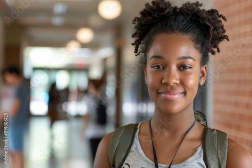Smiling portrait of a female student