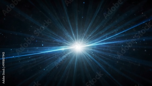 Starburst background with blue laser lights.