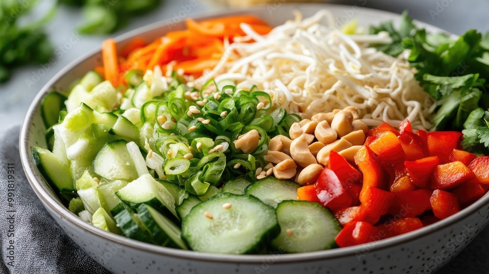 Fresh and Colorful Vegetable Salad Bowl Fresh and Colorful Vegetable Salad Bowl