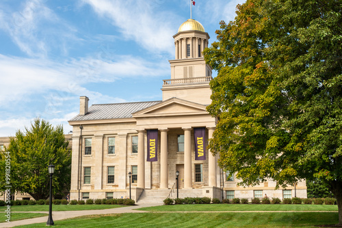 The old Capitol Building and museum in Iowa City, Iowa, USA. photo