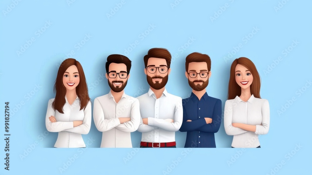 Diverse Group of Entrepreneurs in Modern Attire