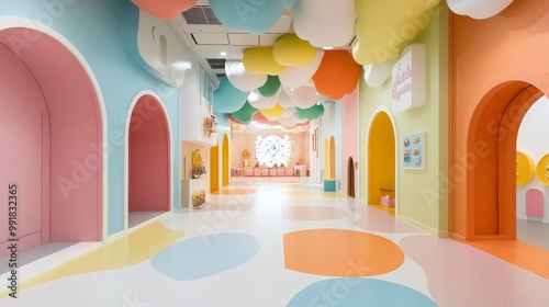 Wallpaper Mural Colorful Playroom Interior with Soft Pastel Decor Torontodigital.ca