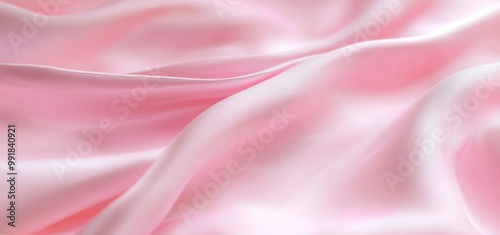 A pink abstract gradient background with a smooth luxury pastel satin drapery texture banner design with copy space