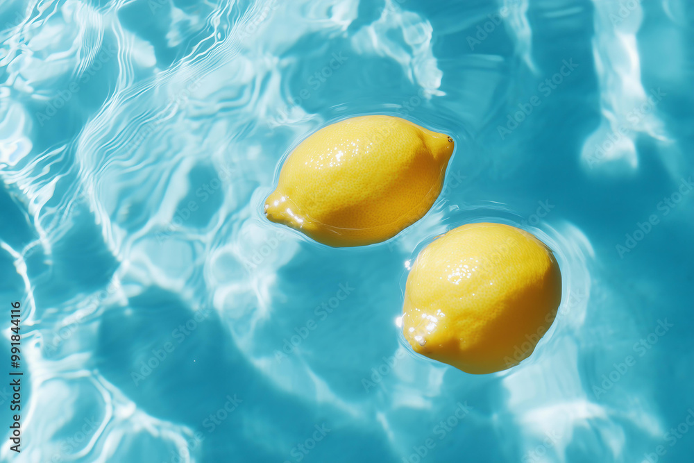 fresh lemons floating in the azzure water of an outdoor swimming pool, background, bright and light colors, wallpaper, fresh lemons floating in the azzure water of an outdoor swimming pool, background, bright and light colors, wallpaper,