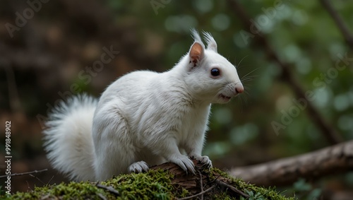 White squirrel in the wild.