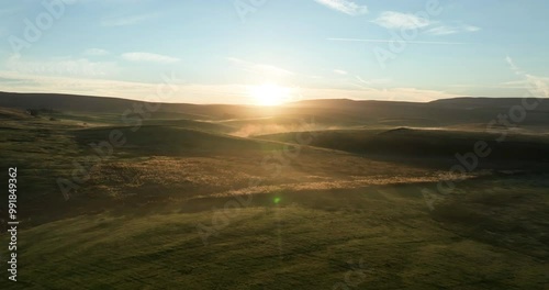 Misty Ribblesdale at sunrise. photo