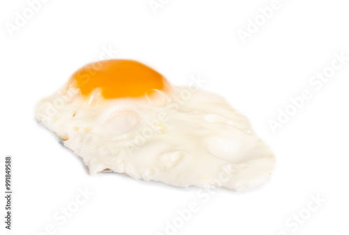 fried egg isolated on white background healthy food