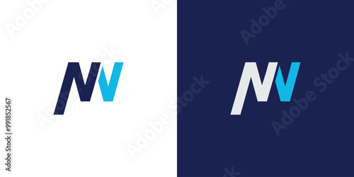 Modern and unique MW  logo design photo