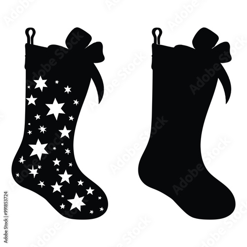 Christmas Stockings Silhouette