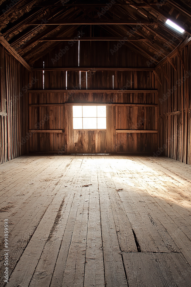 Empty barn interior Empty barn interior