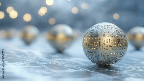 Quantum Encryption Devices, A representation of devices utilizing quantum encryption techniques, set against a scientific background, 3D illustration