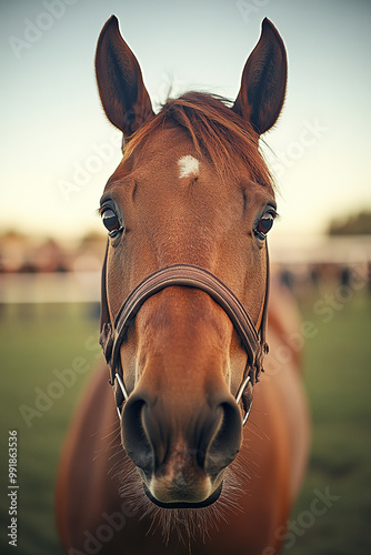 photo of a horse at the races photo