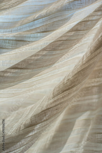 Wallpaper Mural Light linen transparent fabric in beige against the background of light rays. Torontodigital.ca