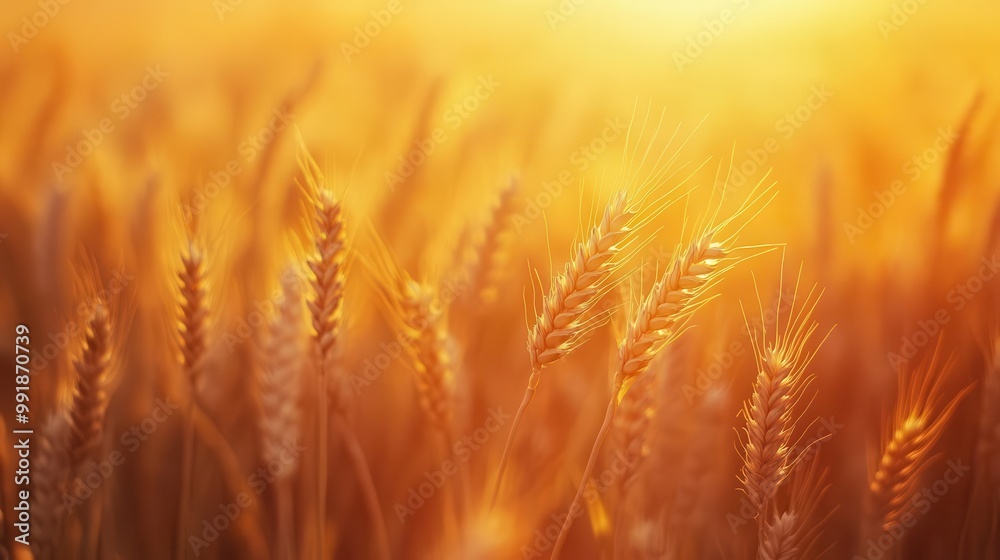 golden wheat field at sunset closeup of ripe ears swaying in breeze warm lighting shallow depth of field agricultural abundance theme golden wheat field at sunset closeup of ripe ears swaying in breeze warm lighting shallow depth of field agricultural abundance theme