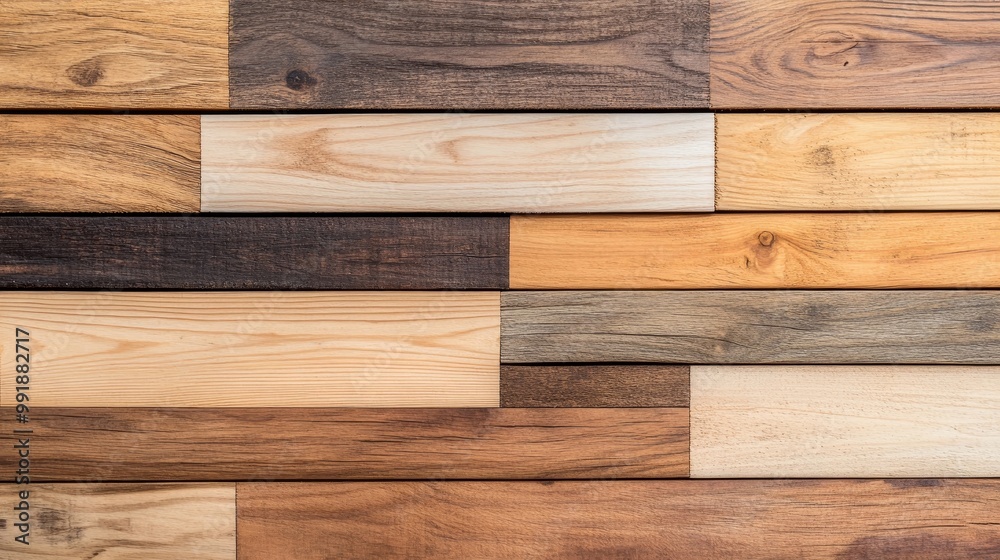 Naklejka premium Varied Wooden Planks for Textured Background Design