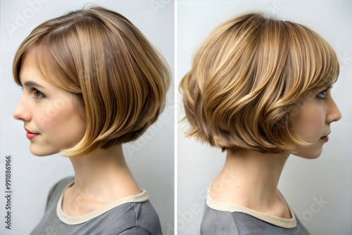 Tucked Bob haircut, Short hair