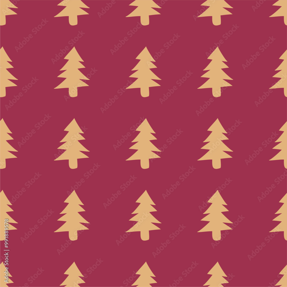 Seamless New Year and Christmas print pattern wallpaper background with decorative fir trees vector illustration winter minimalism picture
Seamless New Year and Christmas print pattern wallpaper background with decorative fir trees vector illustration winter minimalism picture